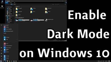 Windows 10 dark mode sans activation 2021
